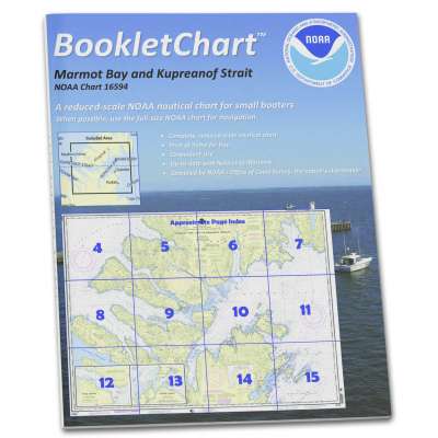 HISTORICAL NOAA BookletChart 16594: Marmot Bay and Kupreanof Strait;Whale Passage;Ouzinkie Harbor