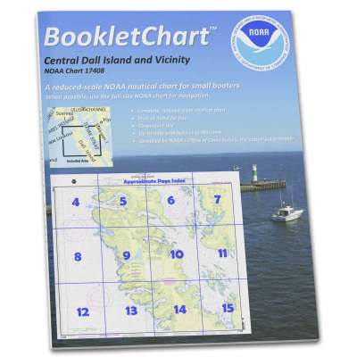 HISTORICAL NOAA BookletChart 17408: Central Dall Island and Vicinity