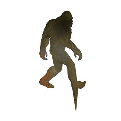 Bigfoot Metal Art :Bigfoot Walking Lawn Spike - Bigfoot Gift