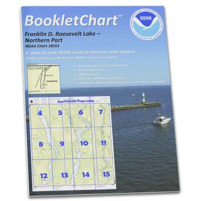HISTORICAL NOAA BookletChart 18553: Franklin D. Roosevelt Lake Northern Part