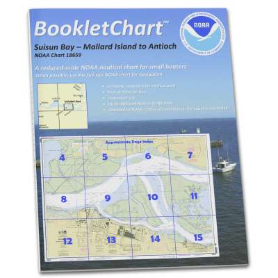 HISTORICAL NOAA BookletChart 18659: Suisun Bay-Mallard Island to Antioch