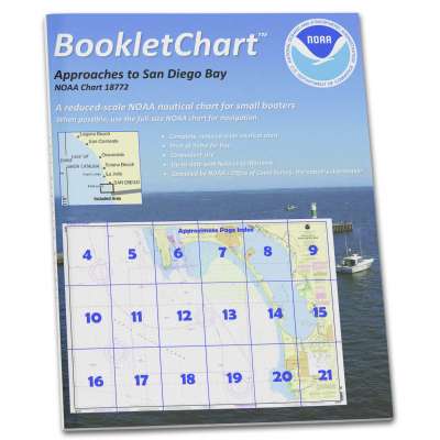 HISTORICAL NOAA BookletChart 18772: Approaches to San Diego Bay