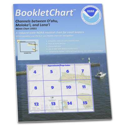 HISTORICAL NOAA BookletChart 19351: Channels Between O'ahu: Moloka'i and Lana'i;Kaumalapa'u Harbor