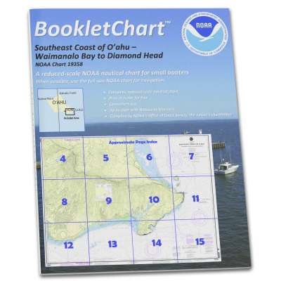 NOAA BookletChart 19358: Southeast Coast of O'ahu Waimanalo Bay to Diamond Head