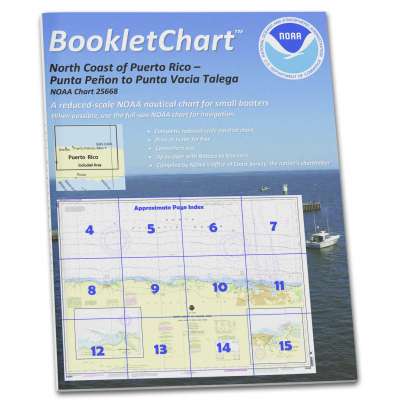 HISTORICAL NOAA BookletChart 25668: North Coast of Puerto Rico Punta Penon to Punta Vacia Talega;Puerto Ar.