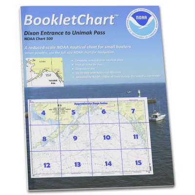 NOAA BookletChart 500: West Coast of North America Dixon Ent to Unimak Pass