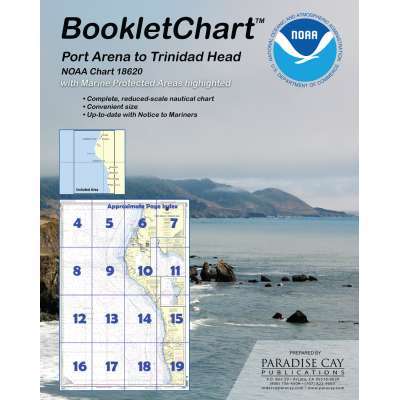 Pacific Coast NOAA Charts :NOAA BookletChart 18620: Point Arena to Trinidad Head with MARINE PROTECTED AREAS Highlighted