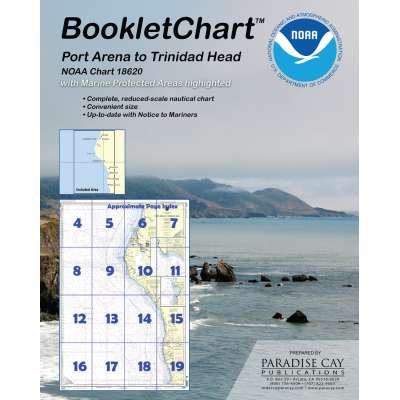 NOAA BookletChart 18620: Point Arena to Trinidad Head with MARINE PROTECTED AREAS Highlighted