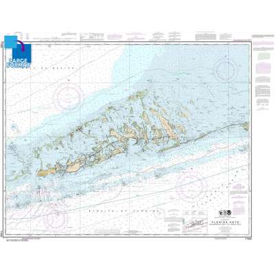 Gulf Coast Charts :Large Format NOAA Chart 11442: Florida Keys Sombrero Key to Sand Key