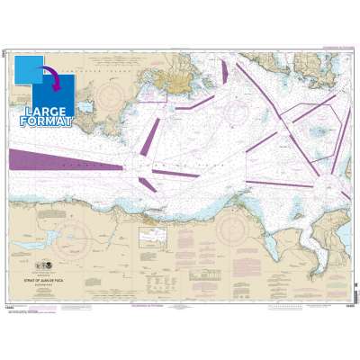 Pacific Coast Charts :Large Format NOAA Chart 18465: Strait of Juan de Fuca-eastern part