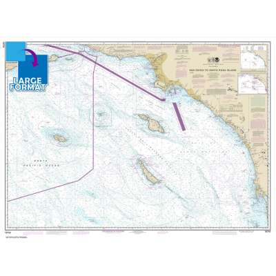 Pacific Coast NOAA Charts :Large Format NOAA Chart 18740: San Diego to Santa Rosa Island