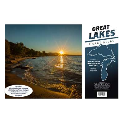 Great Lakes NOAA Charts :Great Lakes Chart Atlas (Lake Michigan, Lake Superior & Lake Erie) 12x18 Spiral-bound