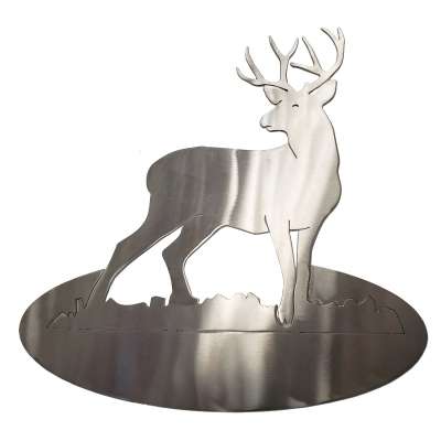 Hunting & Tracking :Buck Deer STAINLESS STEEL STAND-UP