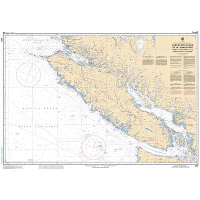 Pacific Region Charts :CHS Chart 3001: Vancouver Island / Île de Vancouver, Juan de Fuca Strait to/à Queen Charlotte Sound