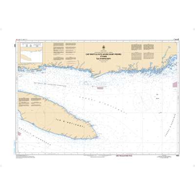 Quebec Region Charts :CHS Chart 4025: Cap Whittle à/to Havre-Saint-Pierre et/and Île d'Anticosti