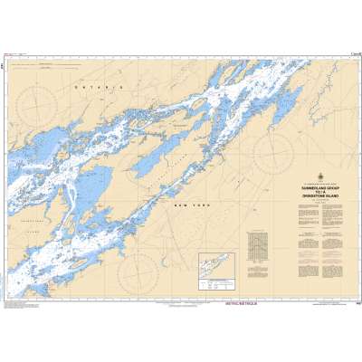 CHS Chart 1437: Summerland Group to/à Grindstone Island