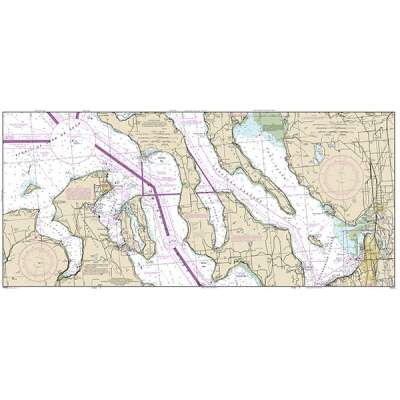 NOAA Chart 18423: Bellingham to Everett Including San Juan Islands; Blaine (7 PAGE FOLIO) Not updated since 2014