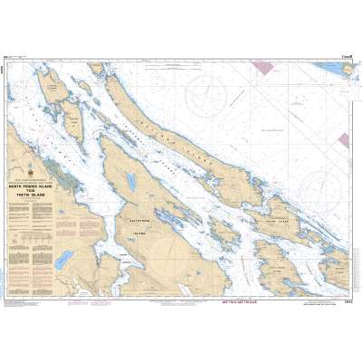 CHS Chart 3442: North Pender Island to/à Thetis Island