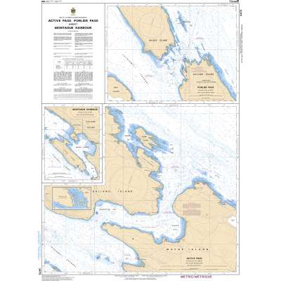 CHS Chart 3473: Active Pass, Porlier Pass and/et Montague Harbour