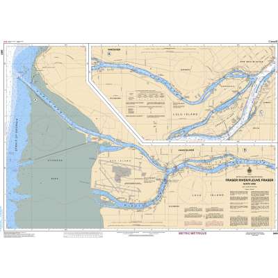 Pacific Region Charts :CHS Chart 3491: Fraser River/Fleuve Fraser, North Arm