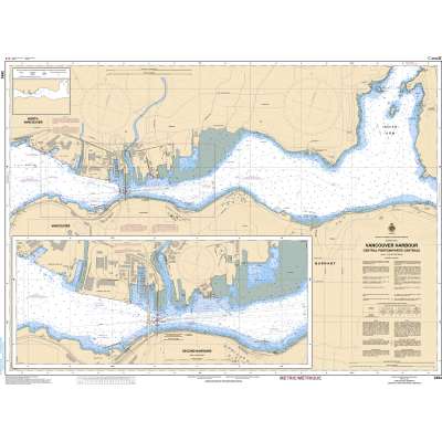 CHS Chart 3494: Vancouver Harbour Central Portion/Partie Centrale