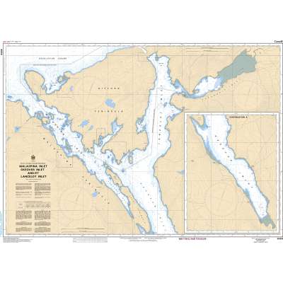 Pacific Region Charts :CHS Chart 3559: Malaspina Inlet, Okeover Inlet and/et Lancelot Inlet