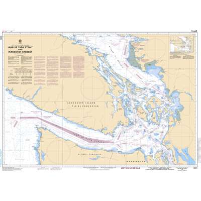 CHS Chart 3601: Juan de Fuca Strait to/à Vancouver Harbour