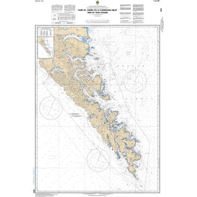 CHS Chart 3853: Cape St. James to/à Cumshewa Inlet and/et Tasu Sound