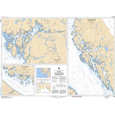 CHS Chart 3912: Plans, Vicinity of/Proximité de Banks Island