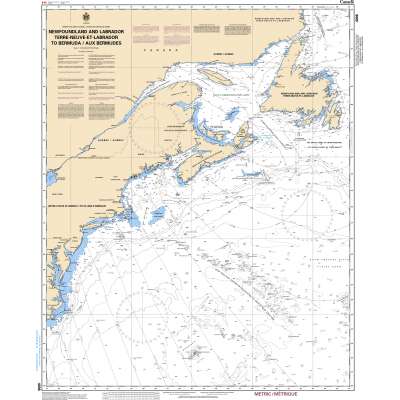 CHS Chart 4006: Newfoundland and Labrador/Terre-Neuve-et-Labrador to Bermuda / aux Bermudes