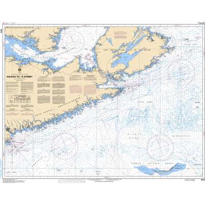 CHS Chart 4013: Halifax to/à Sydney