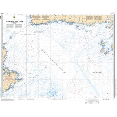 Atlantic Region Charts :CHS Chart 4015: Sydney to/à Saint-Pierre