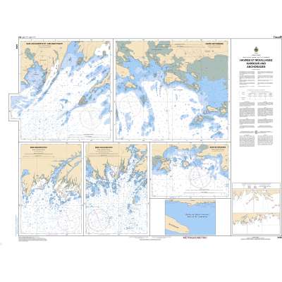 Quebec Region Charts :CHS Chart 4452: Havres et Mouillages - Harbours and Anchorages - Côte-Nord/North Shore