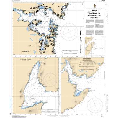 CHS Chart 4507: Plans - Northeast Coast/Côte Nord-Est Newfoundland/Terre-Neuve