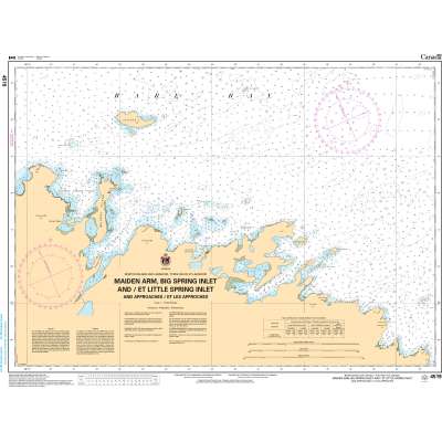 CHS Chart 4519: Maiden Arm, Big Spring Inlet and/et Little Spring Inlet (and approaches/et les approches)