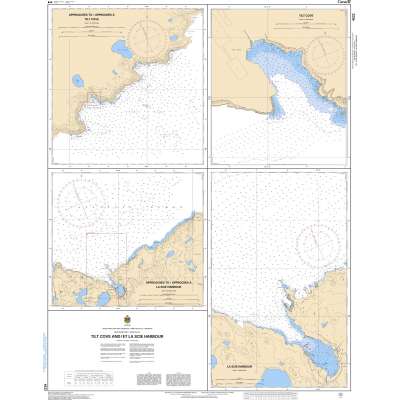 CHS Chart 4522: Tilt Cove and/et La Scie Harbour