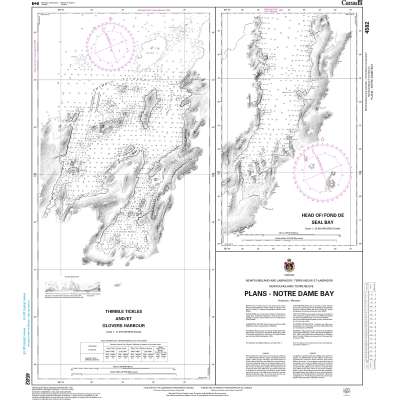 Atlantic Region Charts :CHS Chart 4582: Plans in Notre Dame Bay