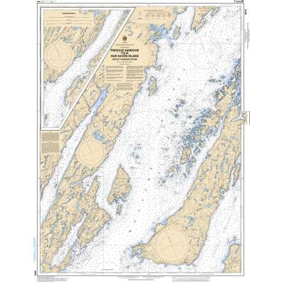 CHS Chart 4619: Presque Harbour to/à Bar Haven Island and/et Paradise Sound