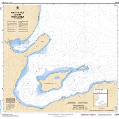 CHS Chart 4654: Lark Harbour and/et York Harbour (Bay of Islands)