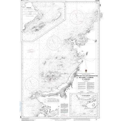 Atlantic Region Charts :CHS Chart 4680: Hawkes Bay to/à Ste Geneviève Bay including/y compris St. John Bay