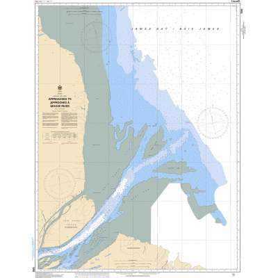 CHS Chart 5860: Approaches to/Approches à Moose River