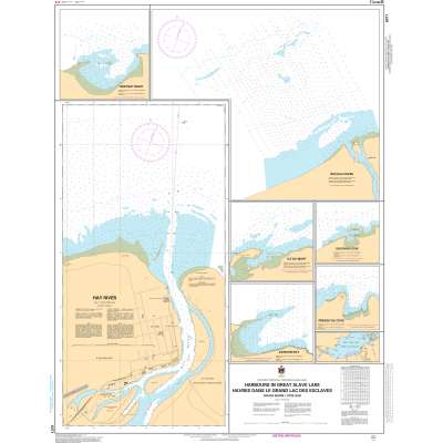 Central and Arctic Region Charts :CHS Chart 6371: Harbours in Great Slave Lake / Havres dans le Grand Lacs des Esclaves - South Shore / Côte sud