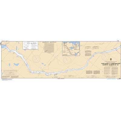 CHS Chart 6408: Cache Island to/à Rabbitskin River Kilometre 233 / Kilomètre 301