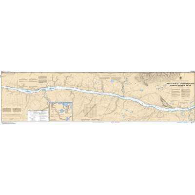 CHS Chart 6414: Wrigley River to/à Three Finger Creek Kilometre 580 / Kilometre 650