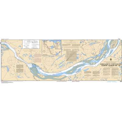 CHS Chart 6421: Hardie Island to/à Fort Good Hope Kilometre 1040 / Kilometre 1100