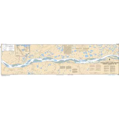 CHS Chart 6425: Travaillant River to/à Adam Cabin Creek Kilometre 1325 / Kilomètre 1400