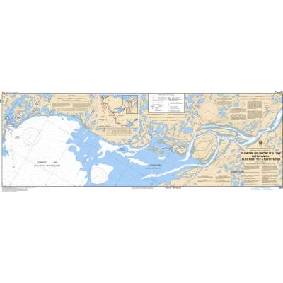 CHS Chart 6431: East Channel, Lousy Point to/à Tuktoyaktuk Kilometre 1710 / Kilometre 1766