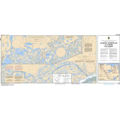 CHS Chart 6432: Kilometre/Kilomètre 1500 to/à Inuvik East Channel