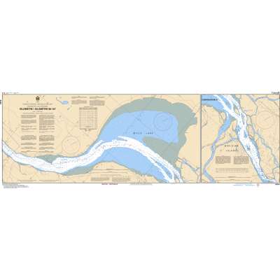 CHS Chart 6454: Mackenzie River / Fleuve Mackenzie (Kilometre / Kilomètre 90-147)