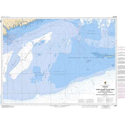 Atlantic Region Charts :CHS Chart 8007: Halifax to/à Sable Island/Île de Sable, Including/y compris Emerald Bank/Banc d'Émeraude and/et ...